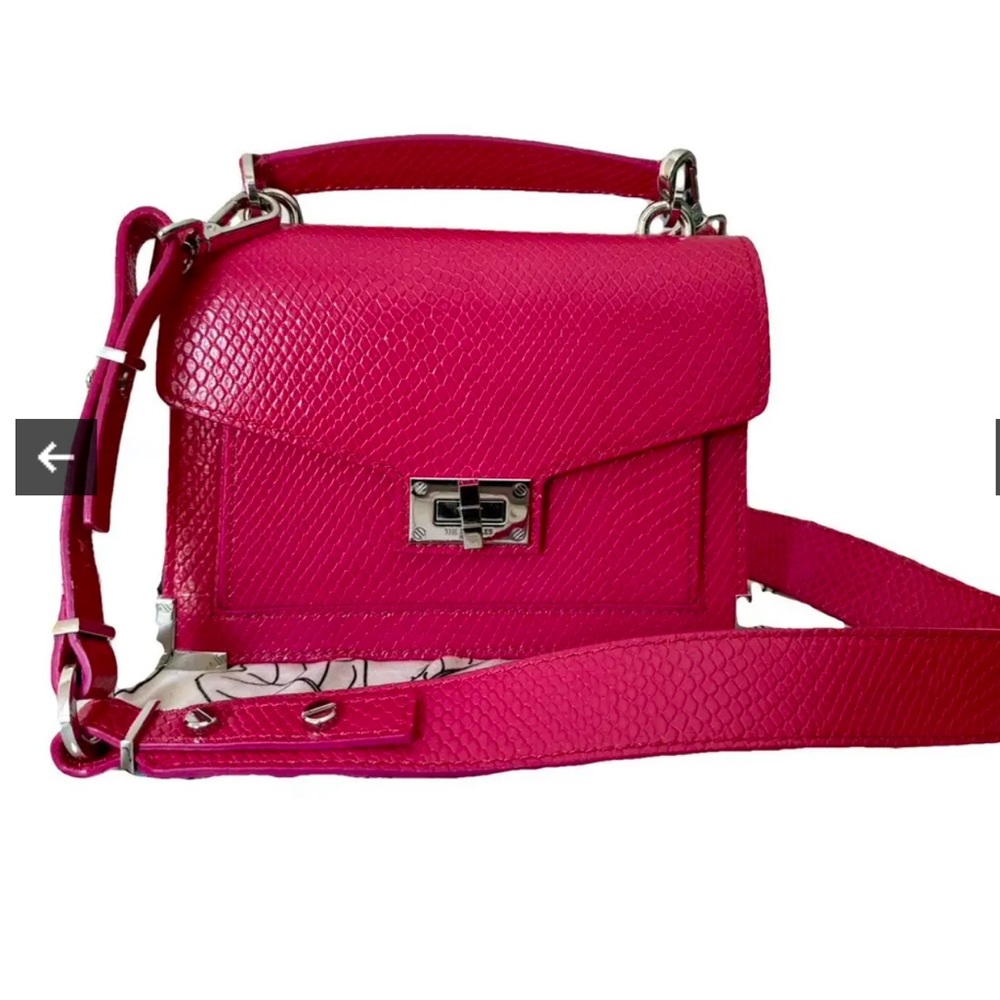 The Kooples Emily Handbag in Pink silver hardware